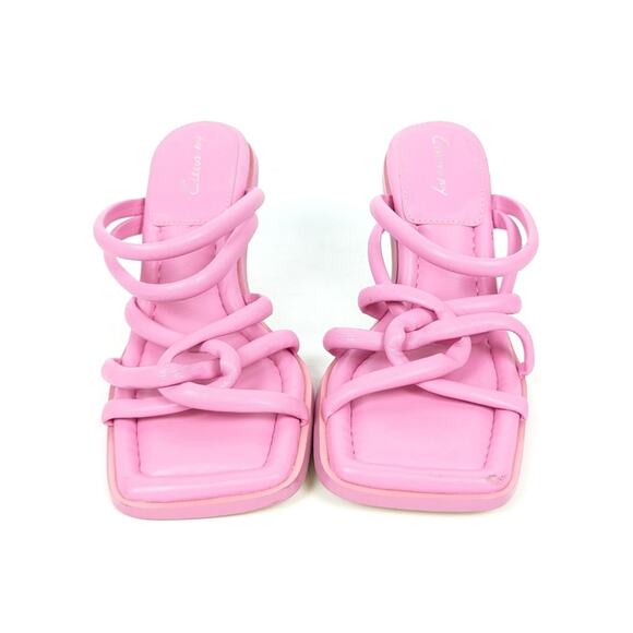 Circus by Sam Edelman Pink Savanna Square Toe Strappy Sandal Size 7 - Picture 3 of 9